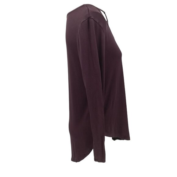 American Eagle Soft & Sexy T Long Sleeve Lattice Shirt Size S Curved Hem Stretch - Picture 10 of 12